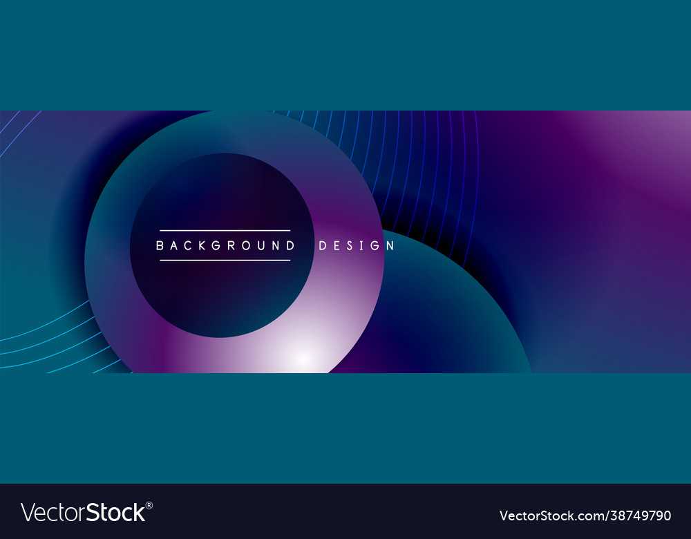 Gradient circles with shadows techno vector image Gradient circles with shadows techno