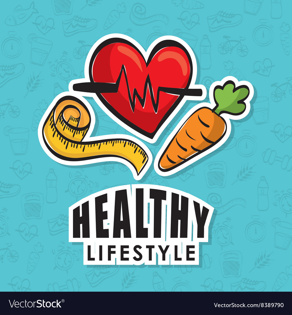 Healthy lifestyle design Royalty Free Vector Image