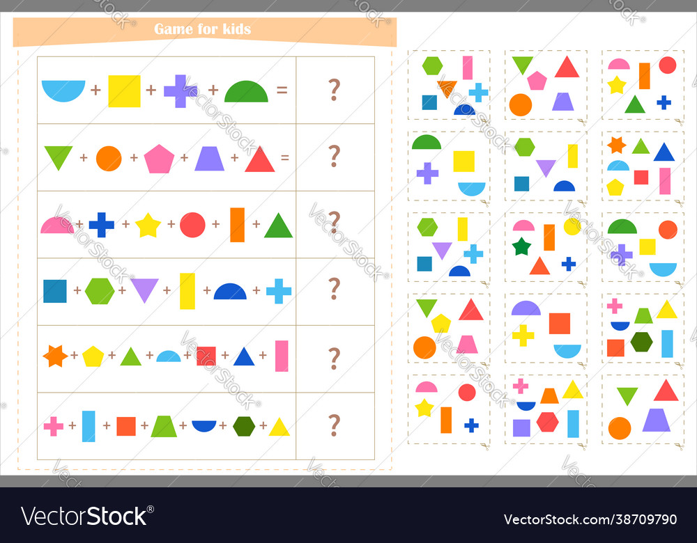 Logic game for children find correct answer Vector Image