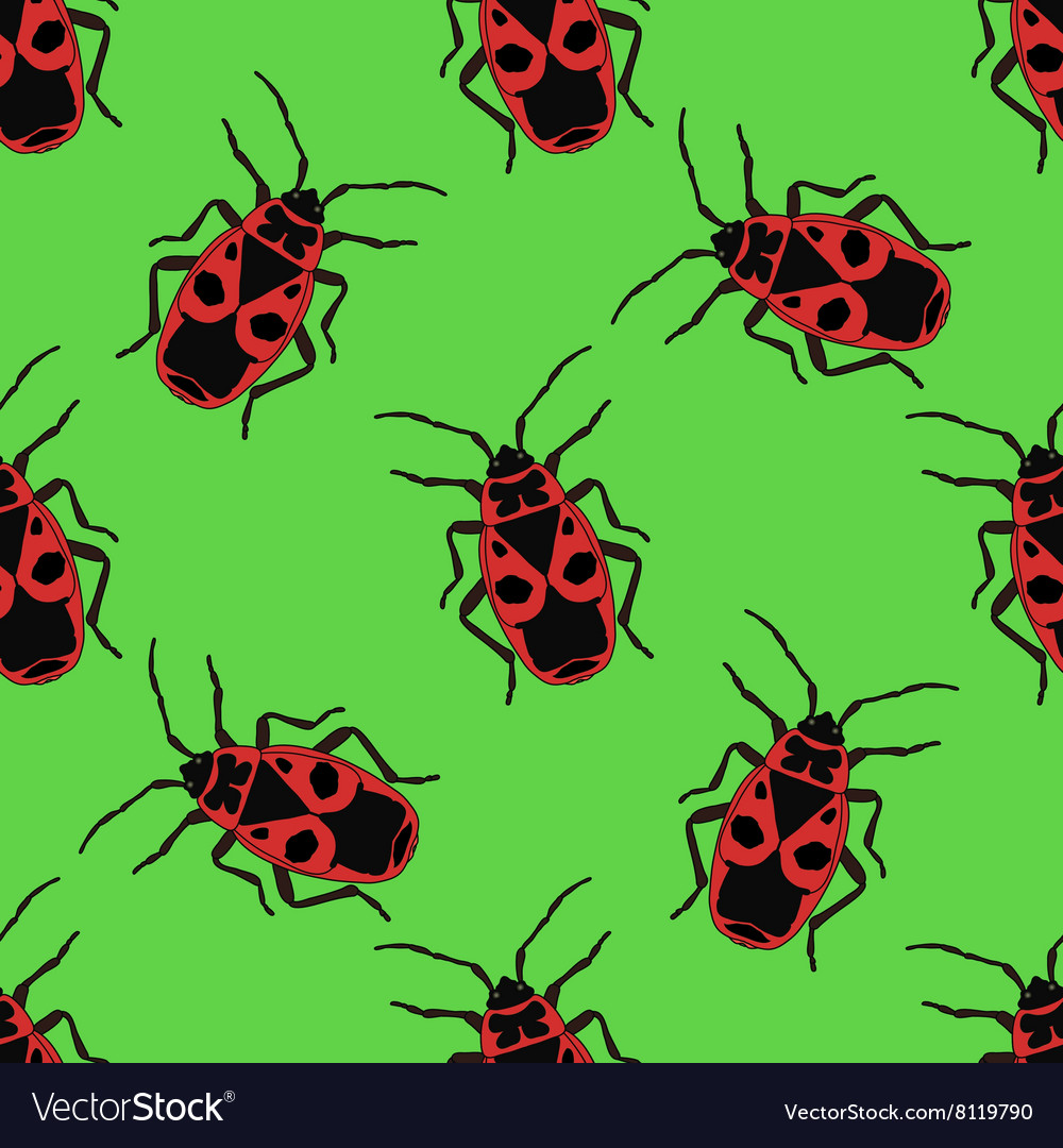 Nahtloses Muster mit Bug-Soldier oder Firebug