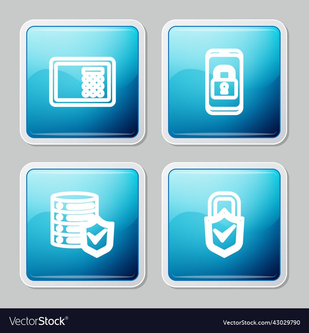 Set line safe mobile with closed padlock server