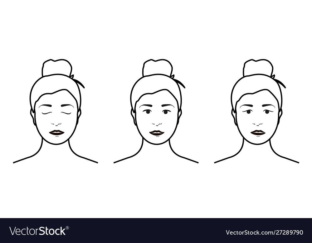 Set Womans Emotions Facial Expression Royalty Free Vector 2386