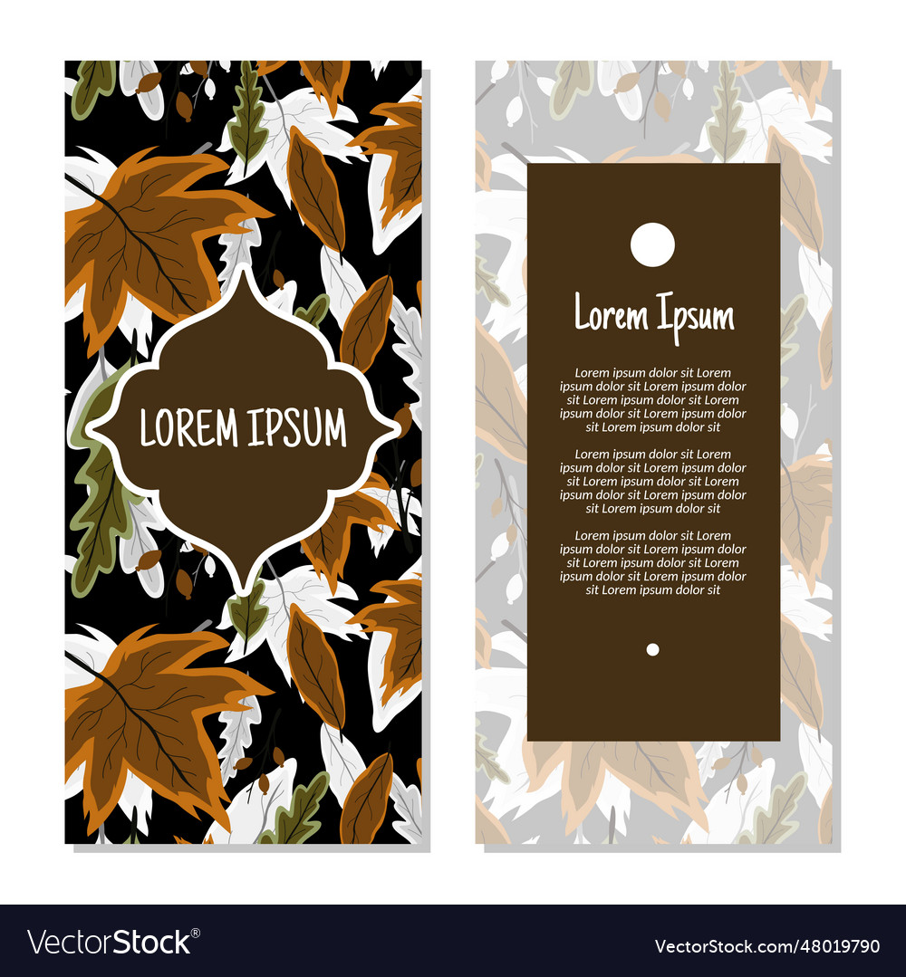 Spring leaves vertical frame pattern invitation Vector Image Spring leaves vertical frame pattern invitation