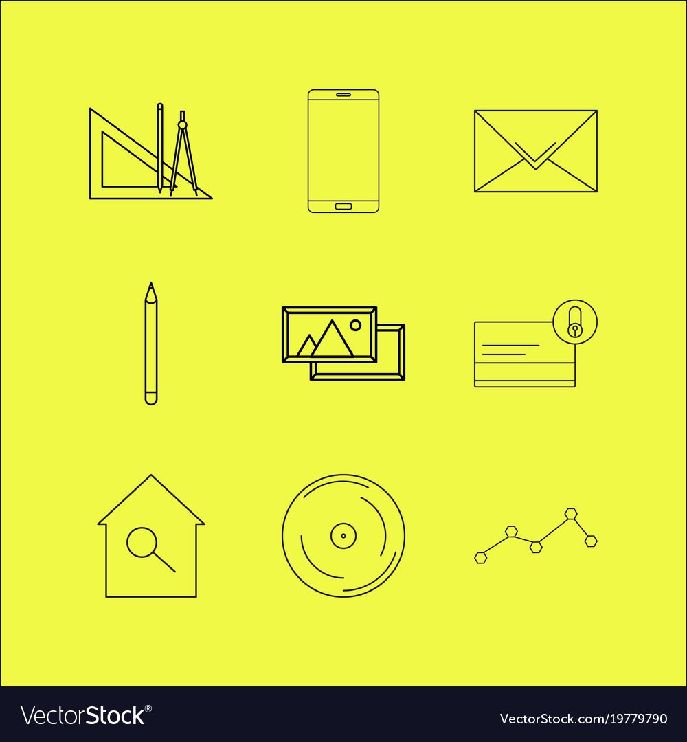 Web linear icon set simple outline icons