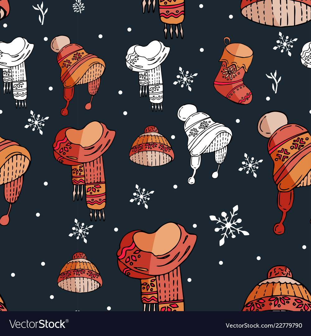 Winter holiday january pattern Royalty Free Vector Image