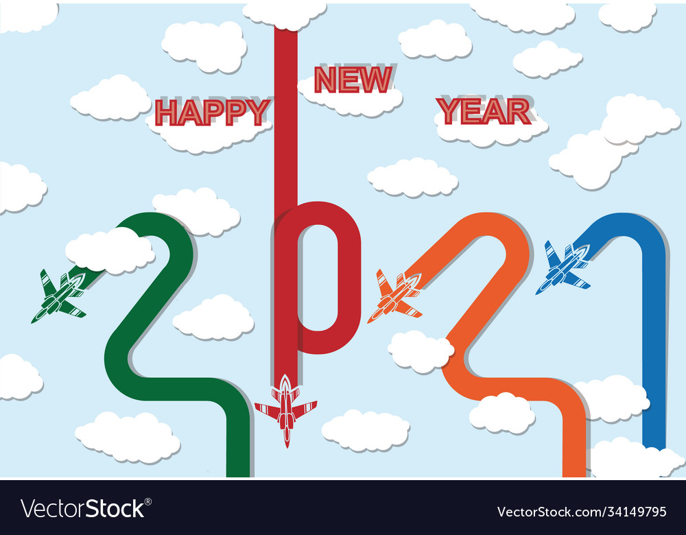 2021 happy new year plane