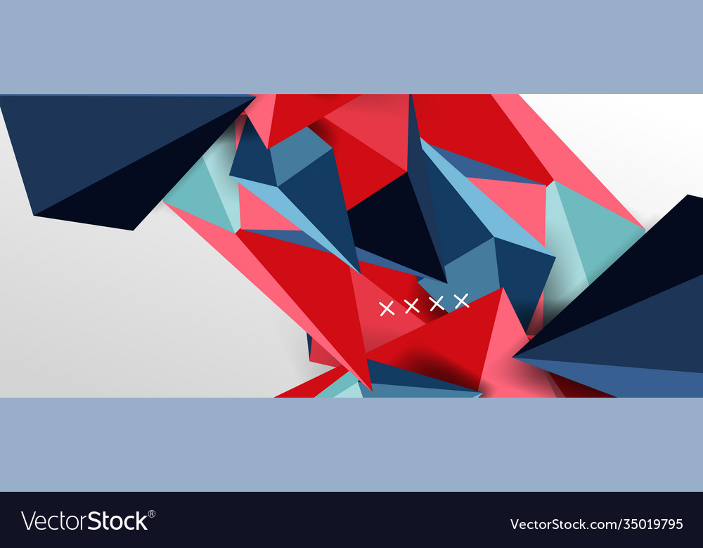 3d low poly abstract shape background vector image 3d low poly abstract shape background