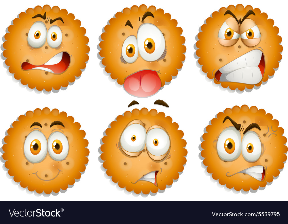 Facial expressions on cookies