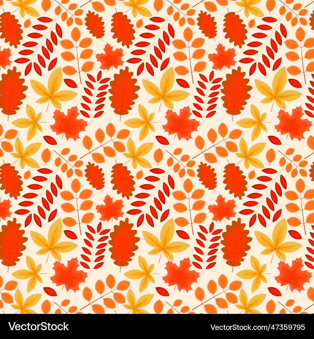 Hand drawn autumn leaves background Royalty Free Vector