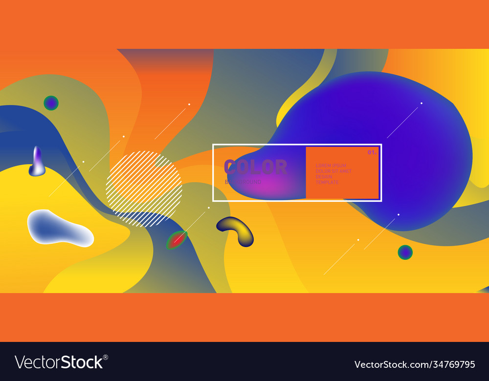 Liquid color background design fluid gradient Vector Image Liquid color background design fluid gradient