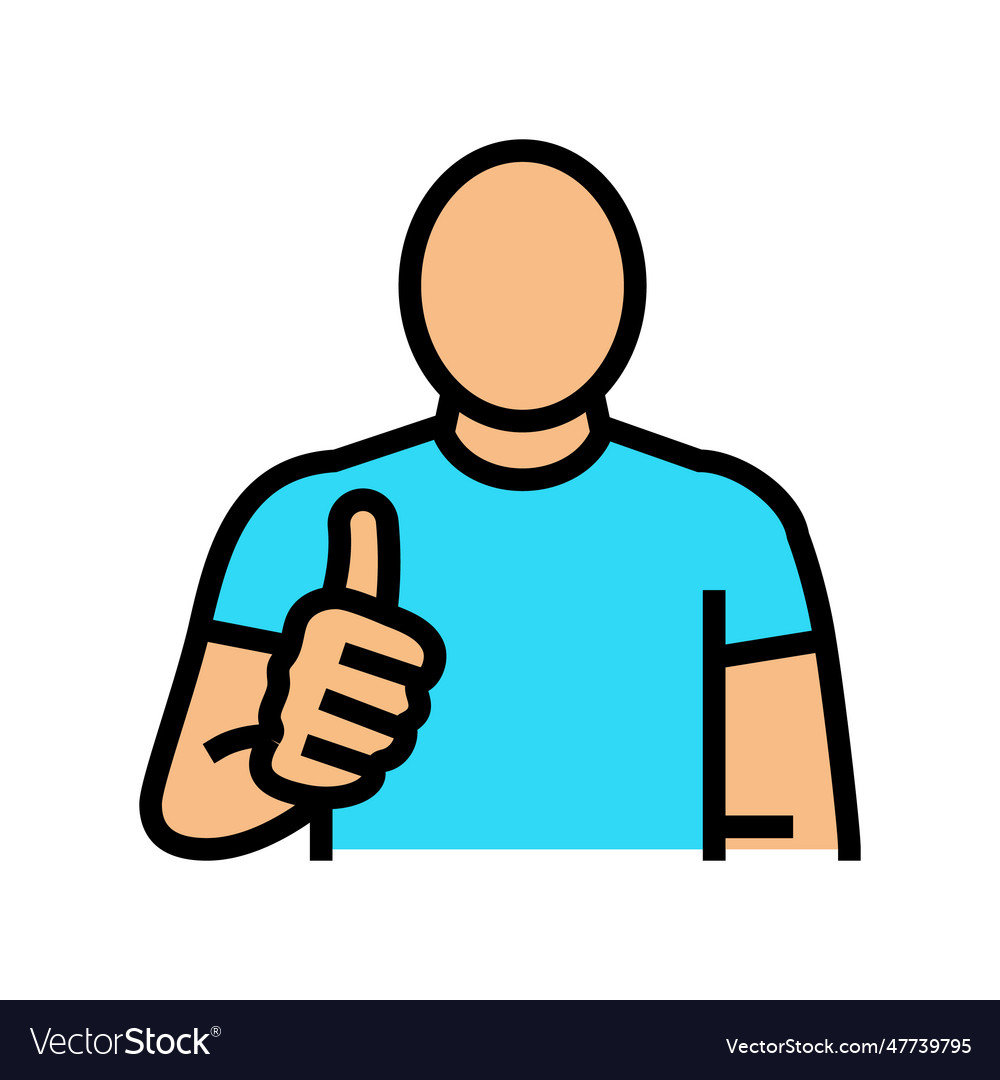 Man shows class color icon