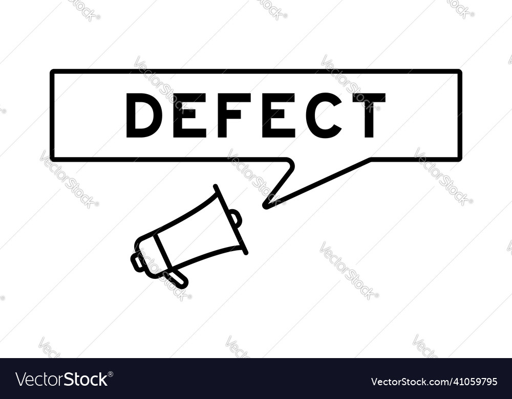 Megaphone icon with speech bubble in word defect vector image Megaphone icon with speech bubble in word defect