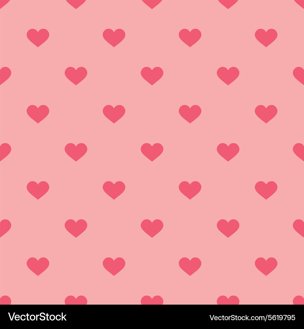 Pink Heart Tile Pattern Royalty Free Vector Image