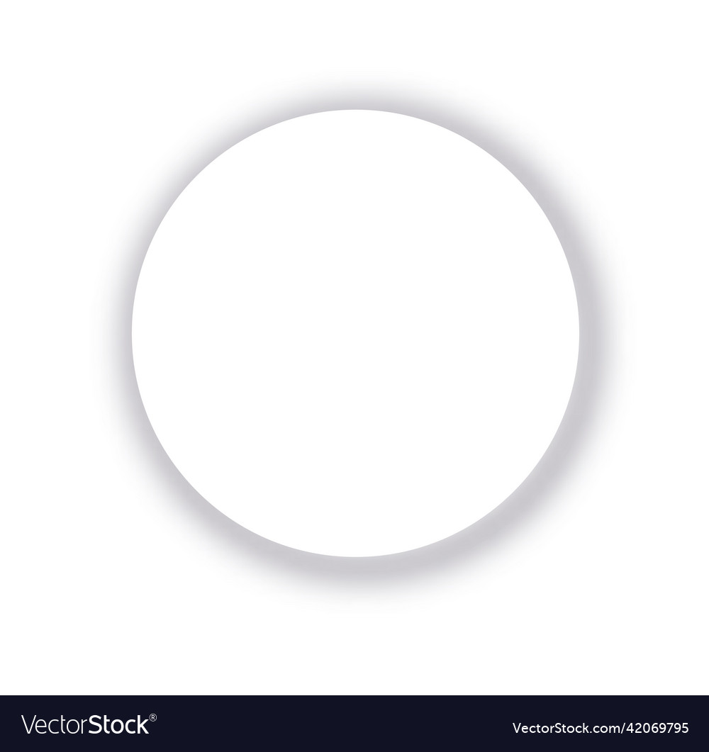 Realistic round shadow with soft edges gray vector image Realistic round shadow with soft edges gray