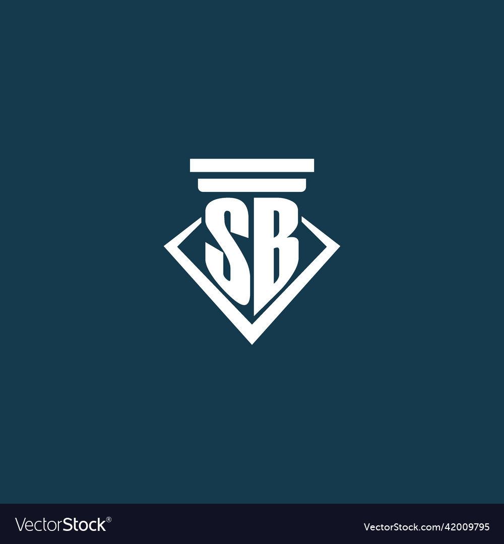 Sb initial monogram logo for law firm lawyer