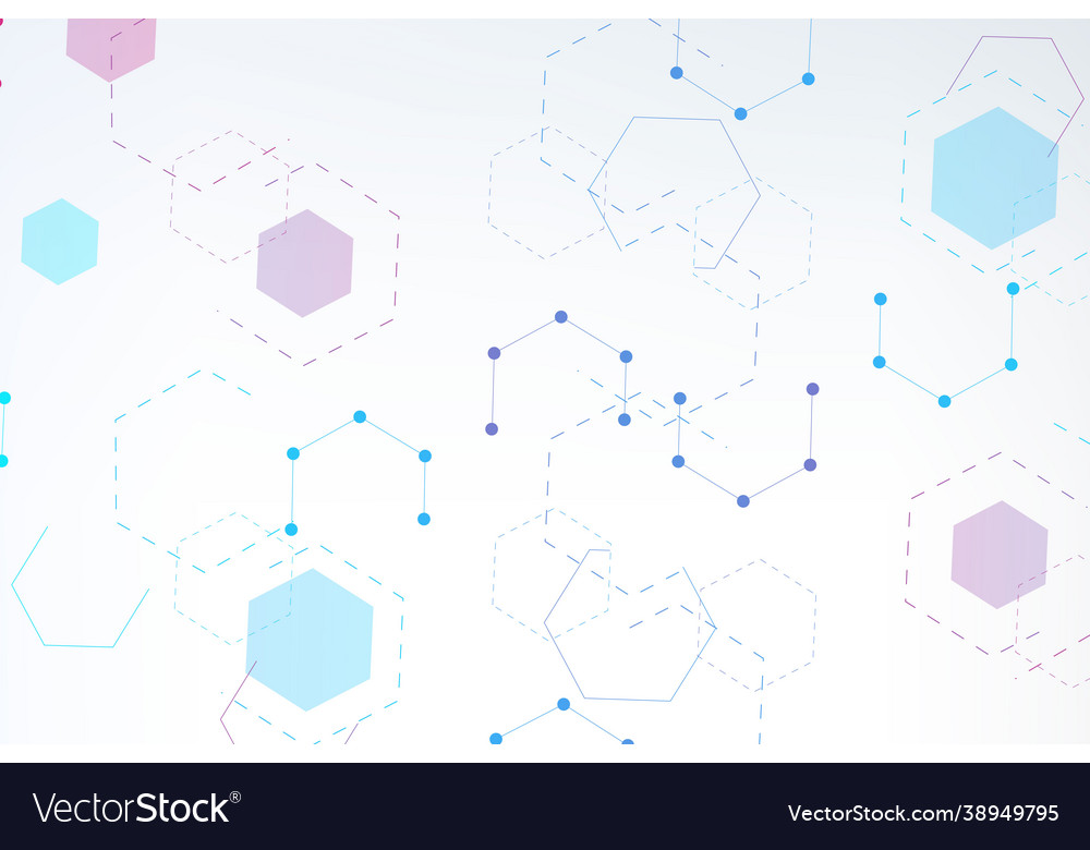 Science network pattern connecting lines and dots vector image Science network pattern connecting lines and dots