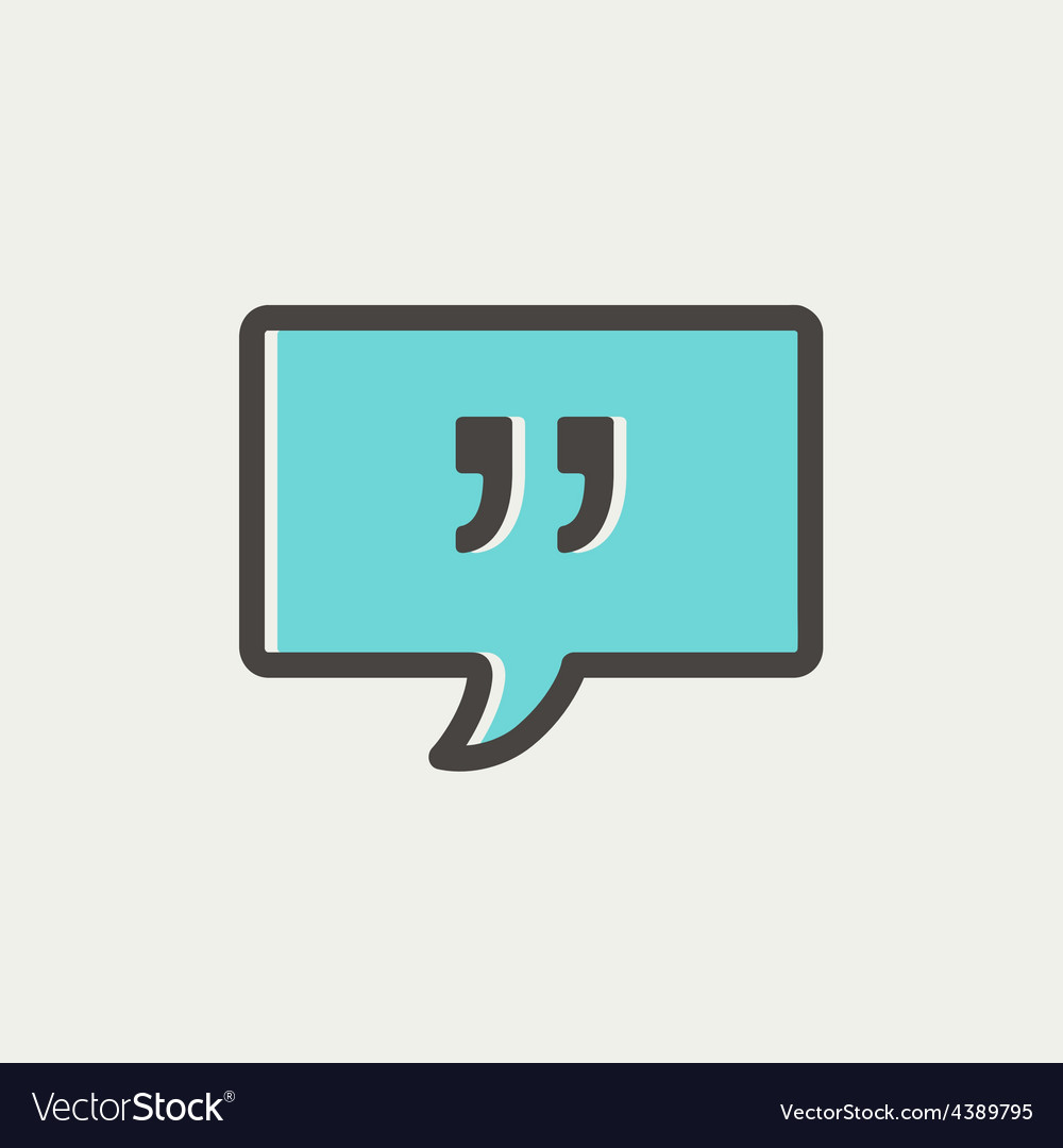 Speech bubble with punctuation symbol thin line