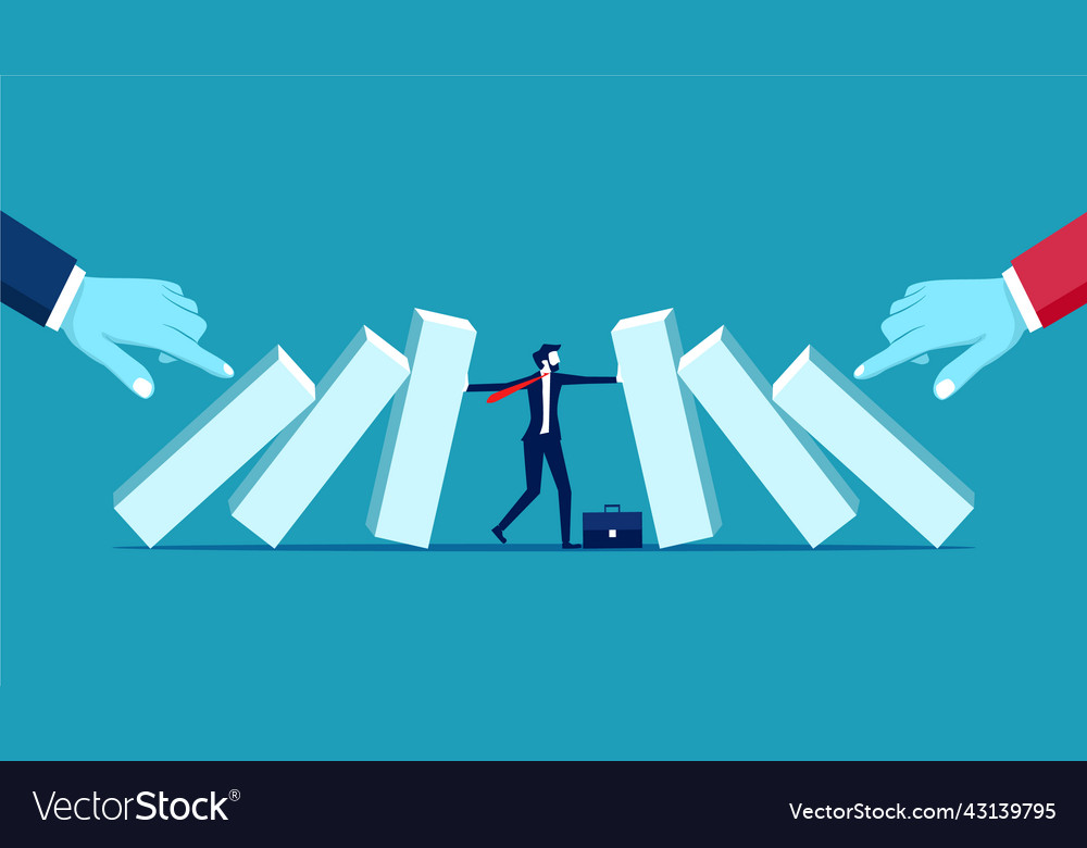 Two risks push the falling rectangular blocks