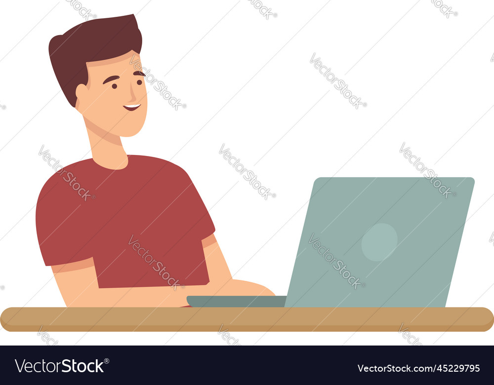 Work coding icon cartoon computer Royalty Free Vector Image