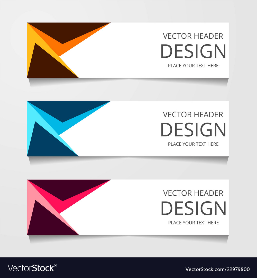 Abstract design banner web template with three Vector Image Abstract design banner web template with three