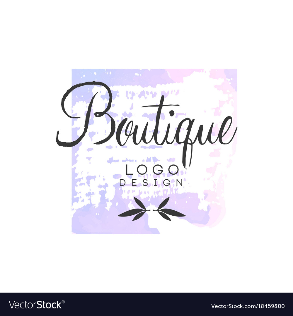 Boutique logo design badge for fashion clothes Vector Image