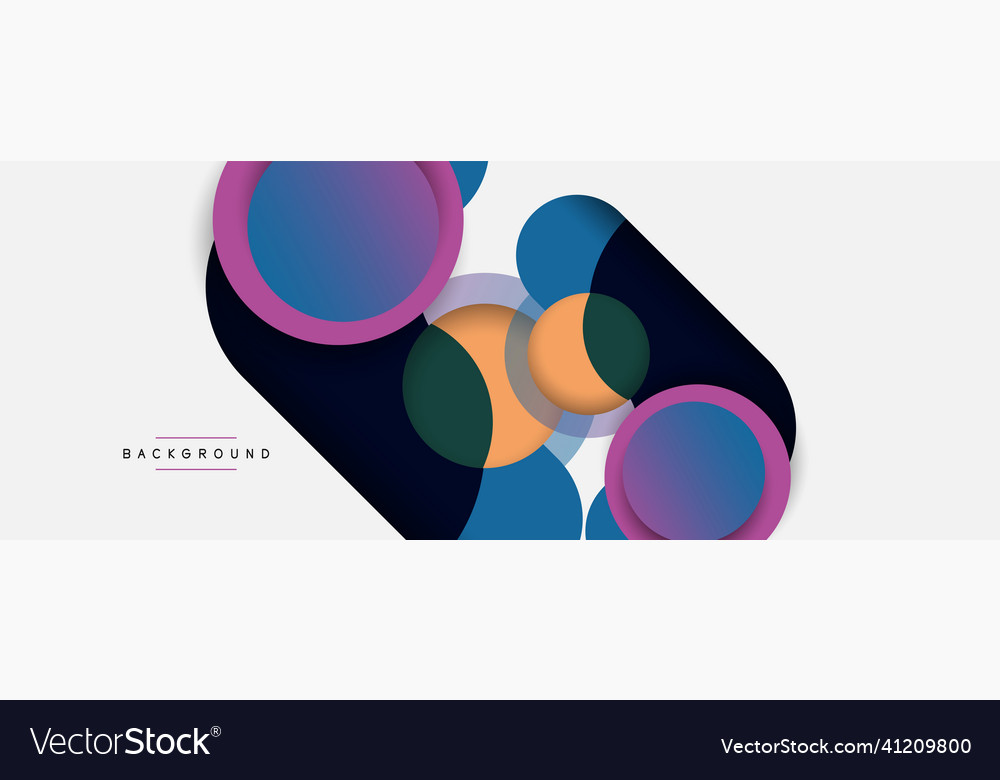 Circle and round shapes abstract background Vector Image Circle and round shapes abstract background