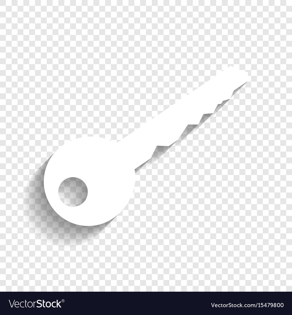 Key sign white icon