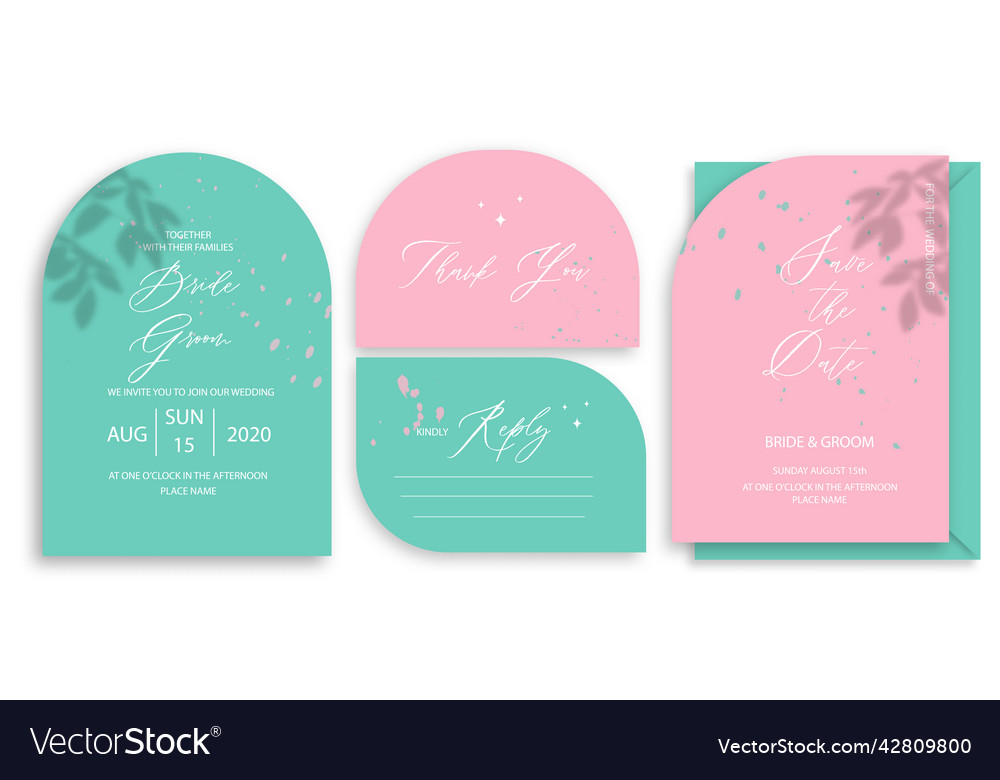 Modern arch wedding invitation template arch Vector Image Modern arch wedding invitation template arch Vector Image