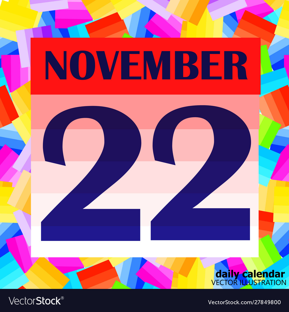 November 22 icon for planning important day Vector Image