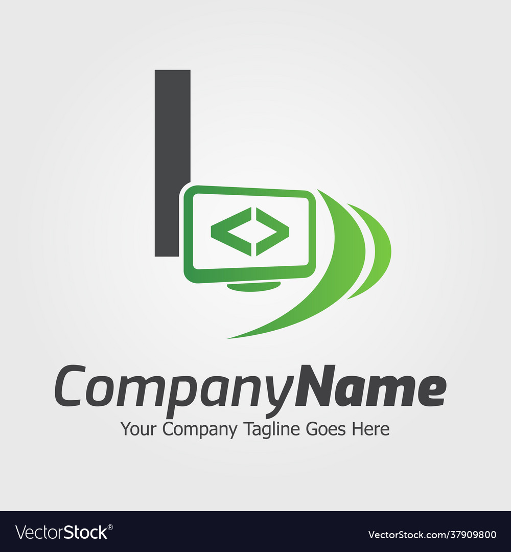Programmiercode und Computermonitor-Logo
