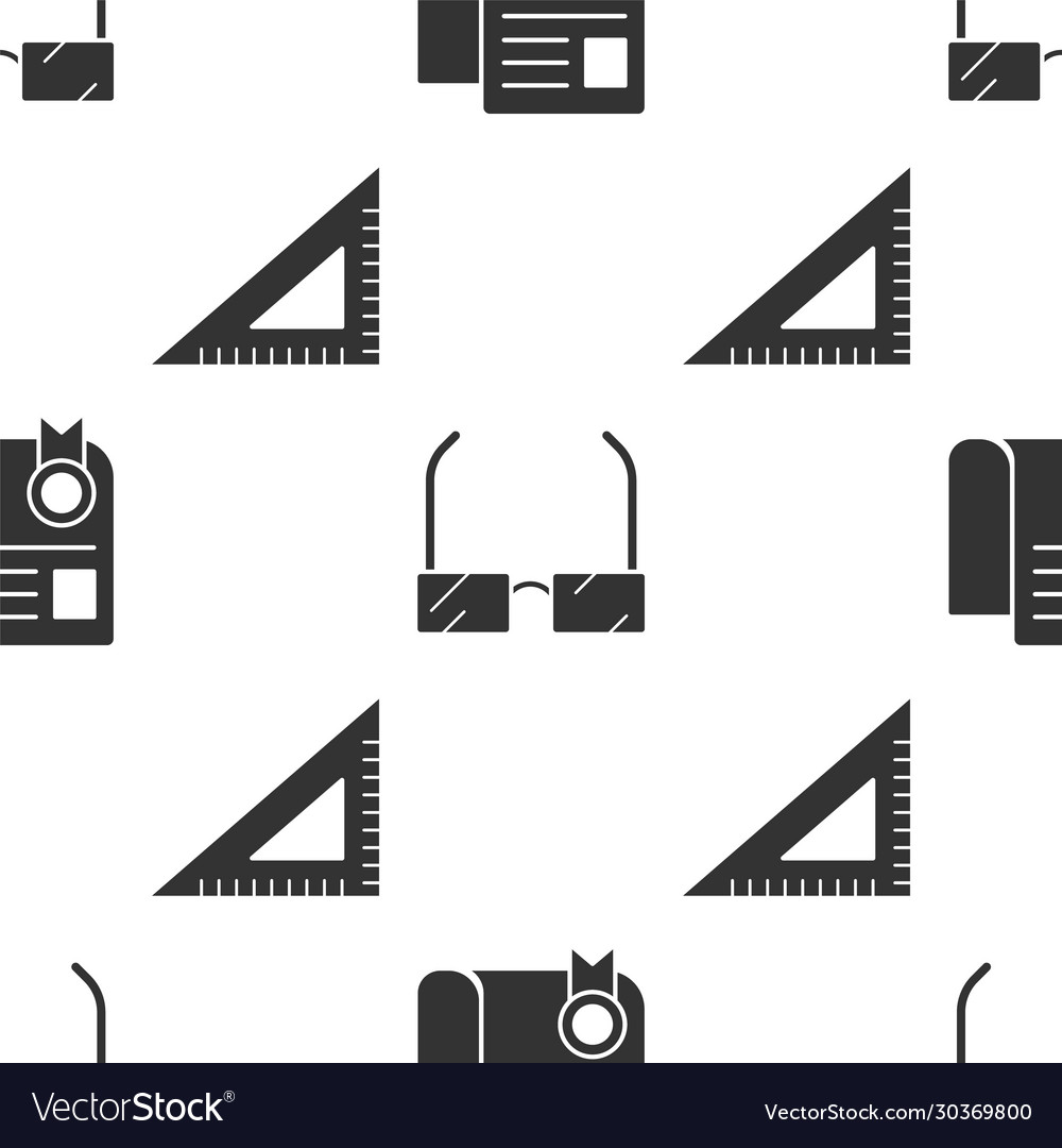 Set certificate template glasses and triangular