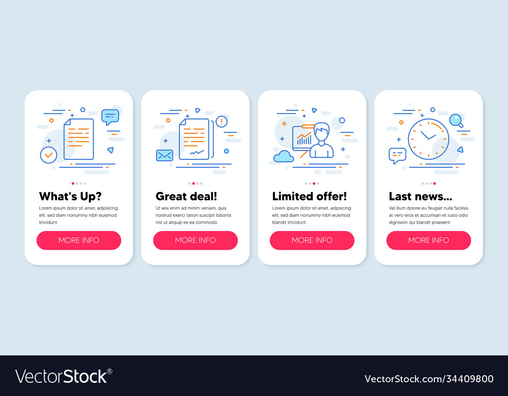 Set science icons such as document signature Vector Image Set science icons such as document signature