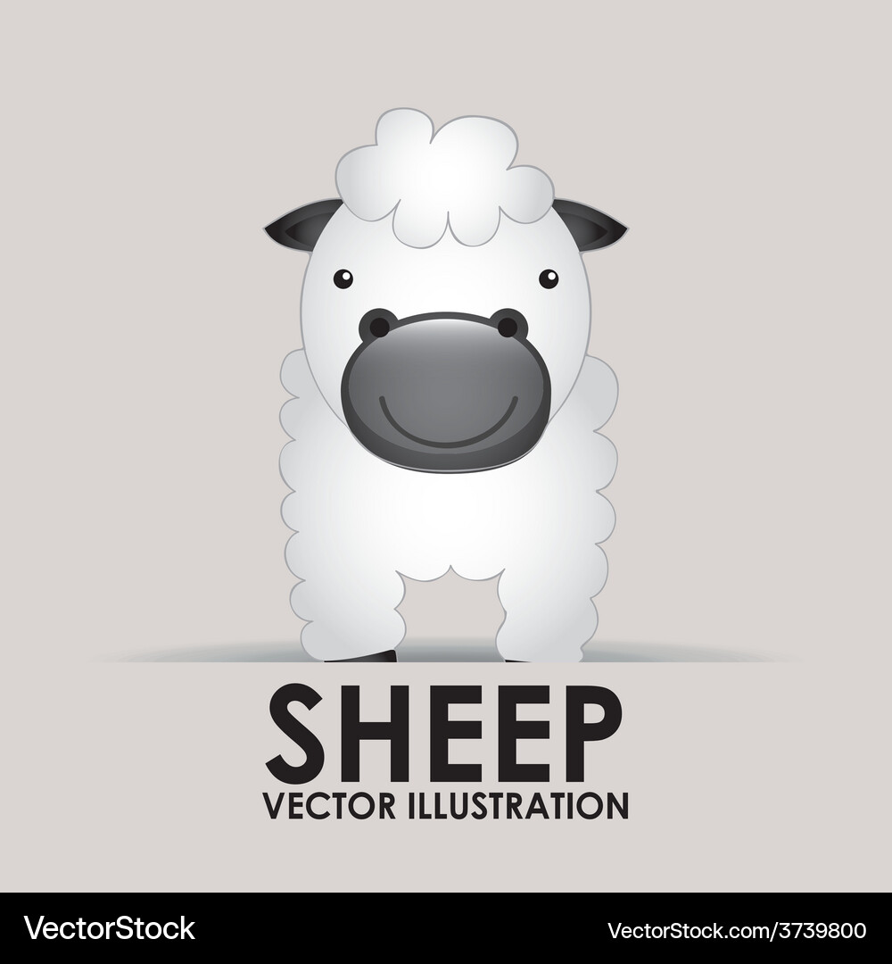 Sheep cute Royalty Free Vector Image - VectorStock