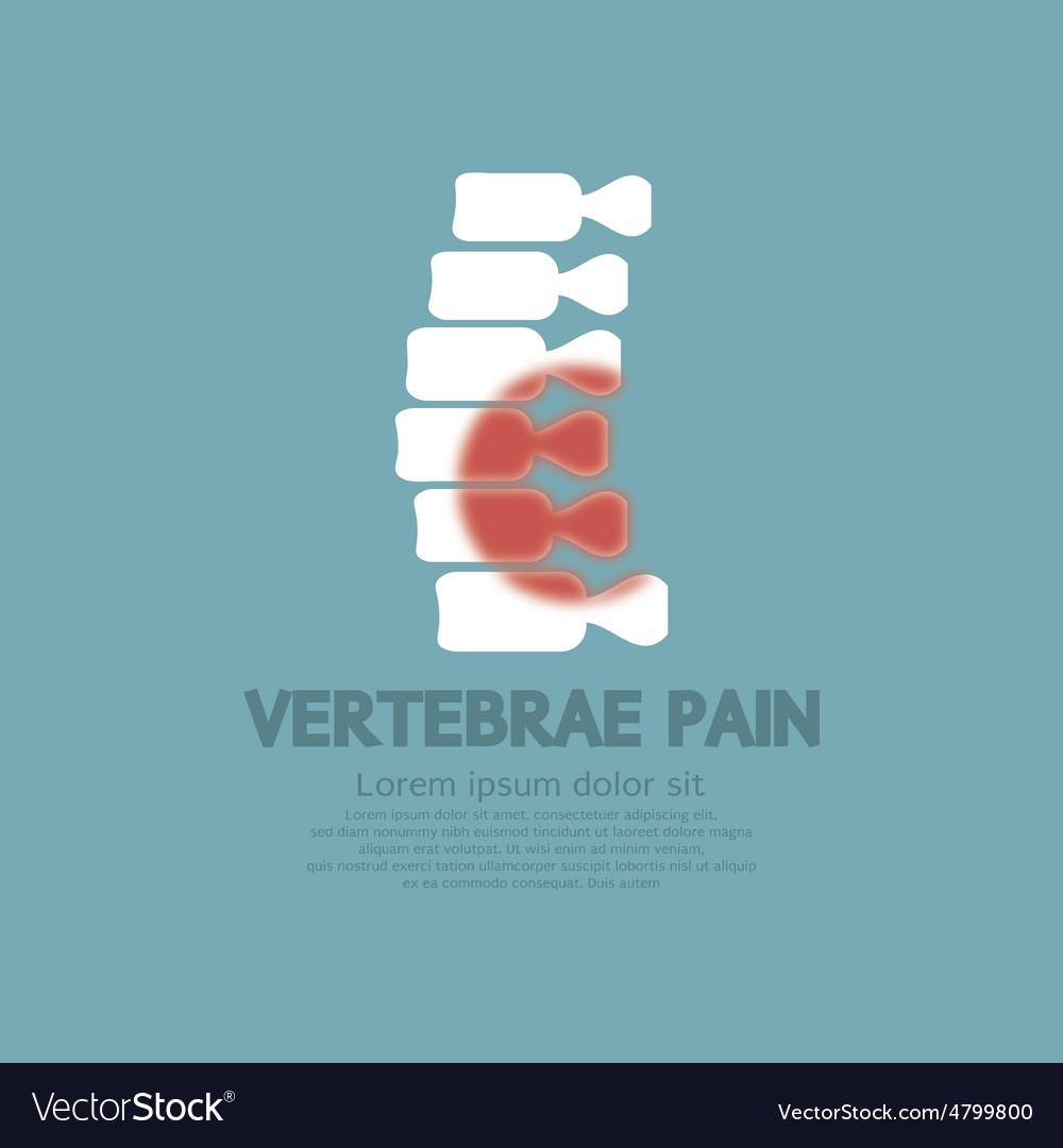 Vertebrae pain illness concept