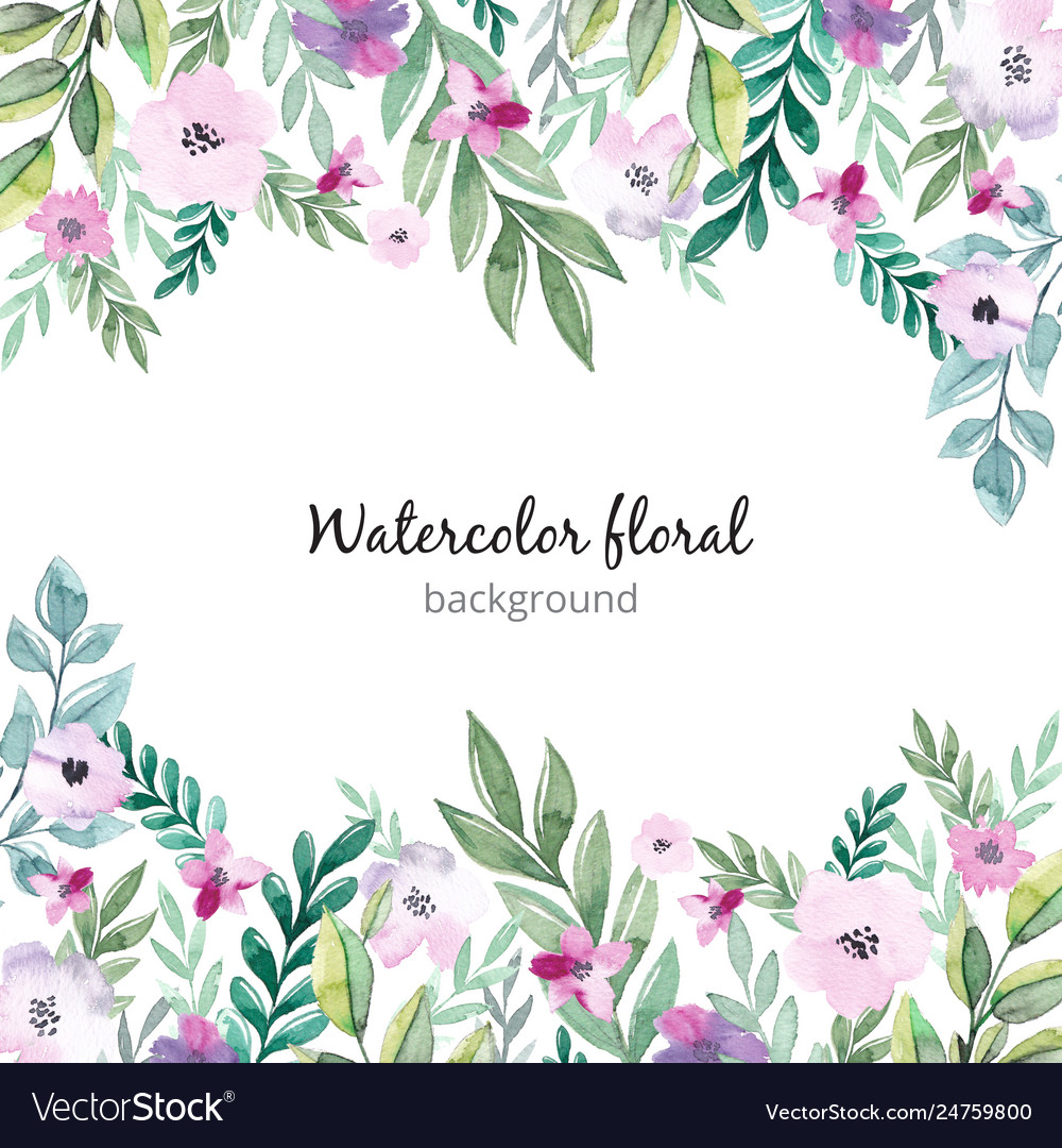 Download Watercolor floral background Royalty Free Vector Image