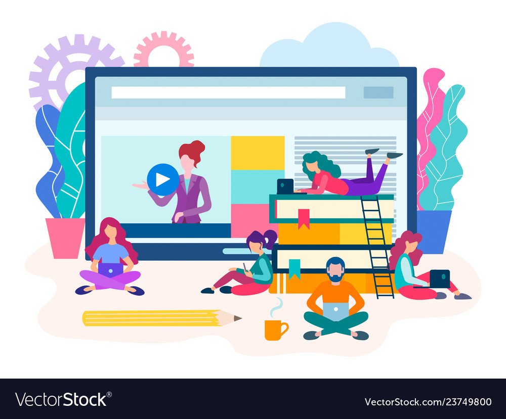 Webinar online lesson Royalty Free Vector Image