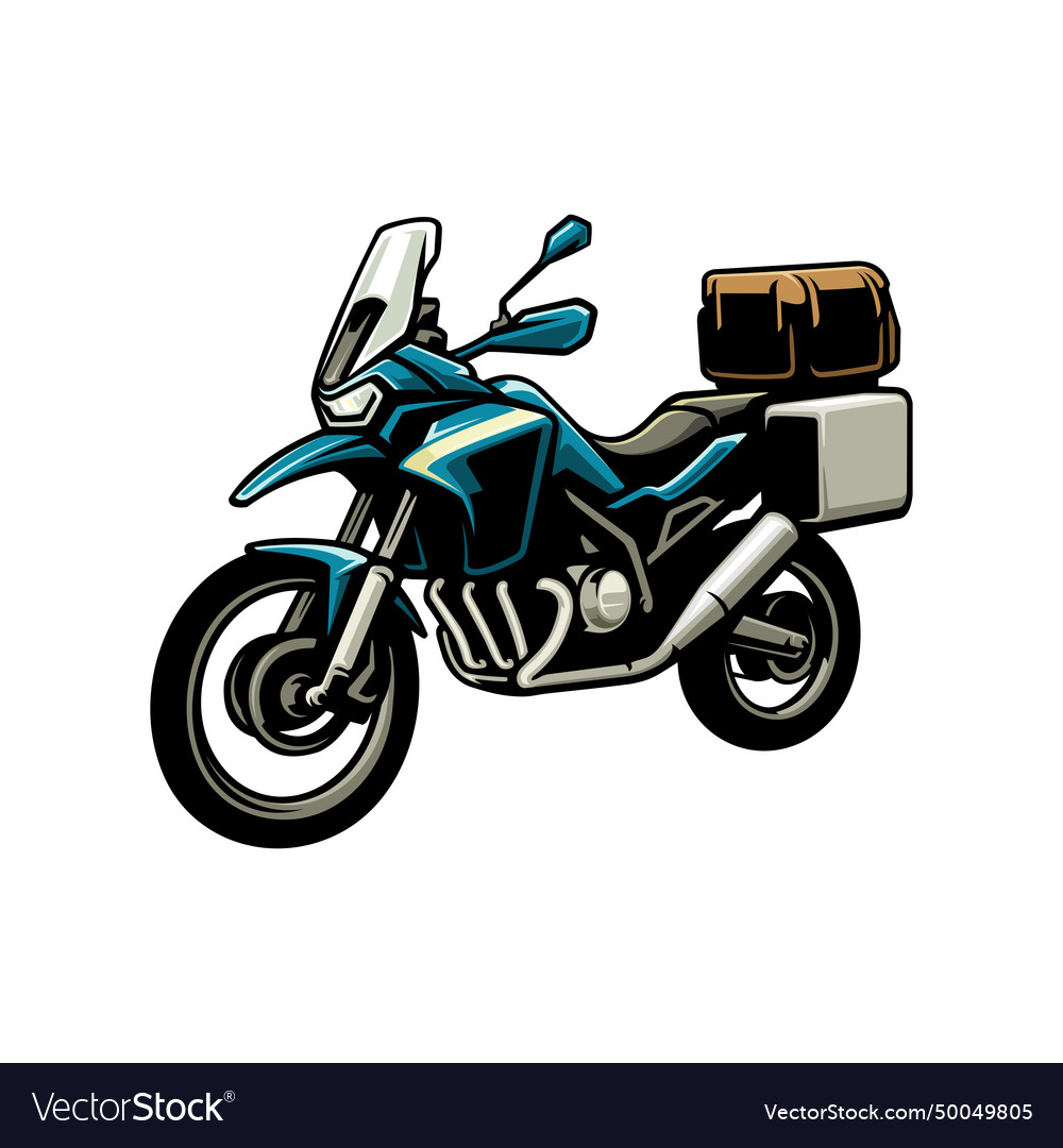 Adventure Motor Trail Logo Royalty Free Vector Image