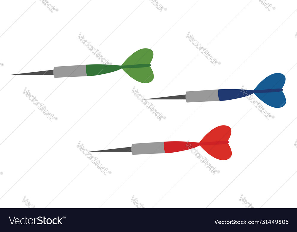 Darts On White Background Royalty Free Vector Image