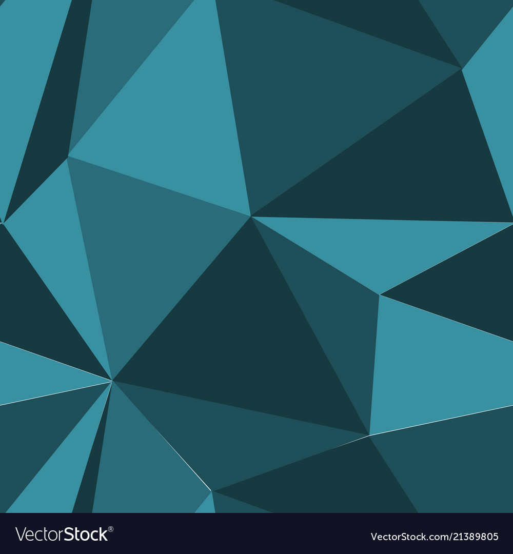 Emerald Low Poly Triangles Pattern