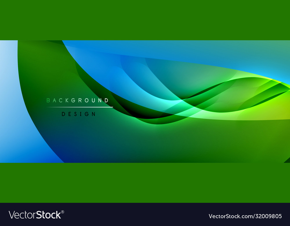 Fluid gradient waves with shadow lines and glowing Vector Image Fluid gradient waves with shadow lines and glowing