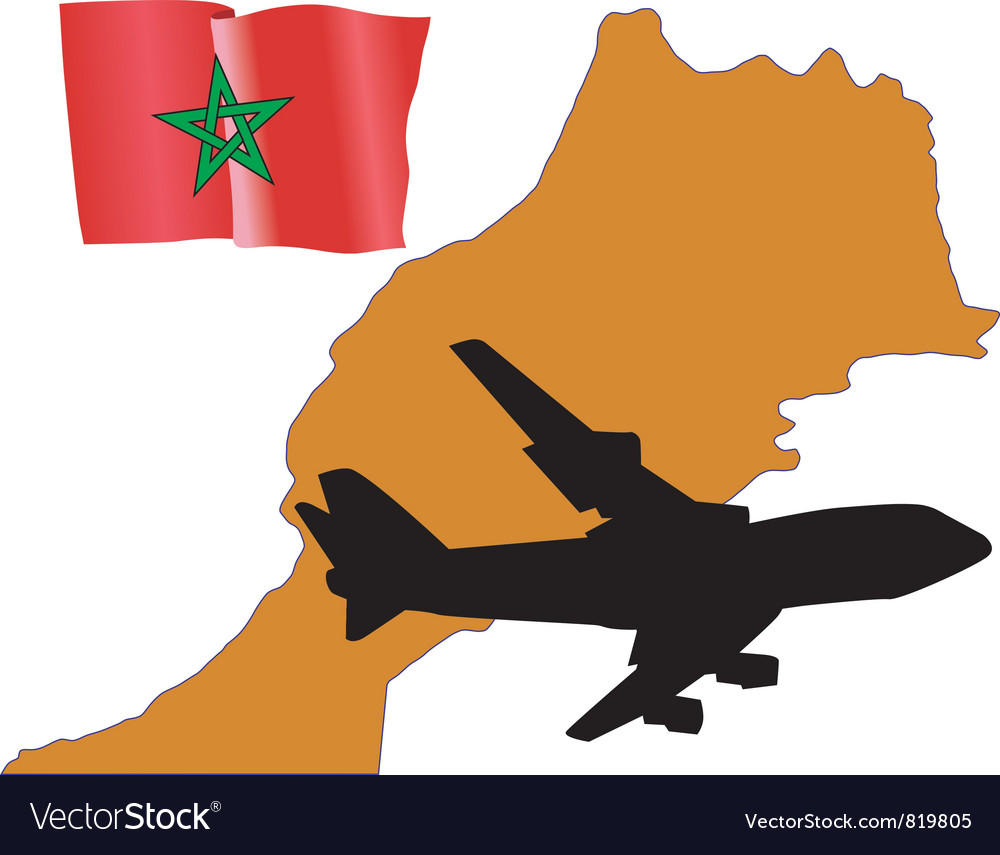 Fly Me To The Morocco Royalty Free Vector Image