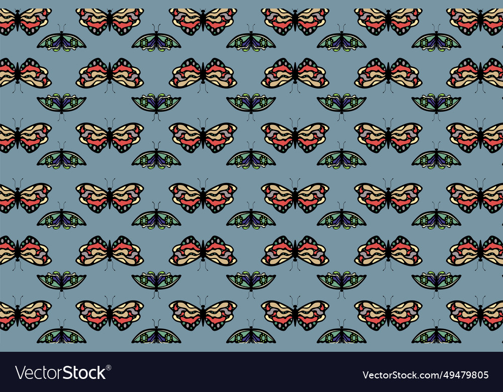Flying butterflies pattern abstract design