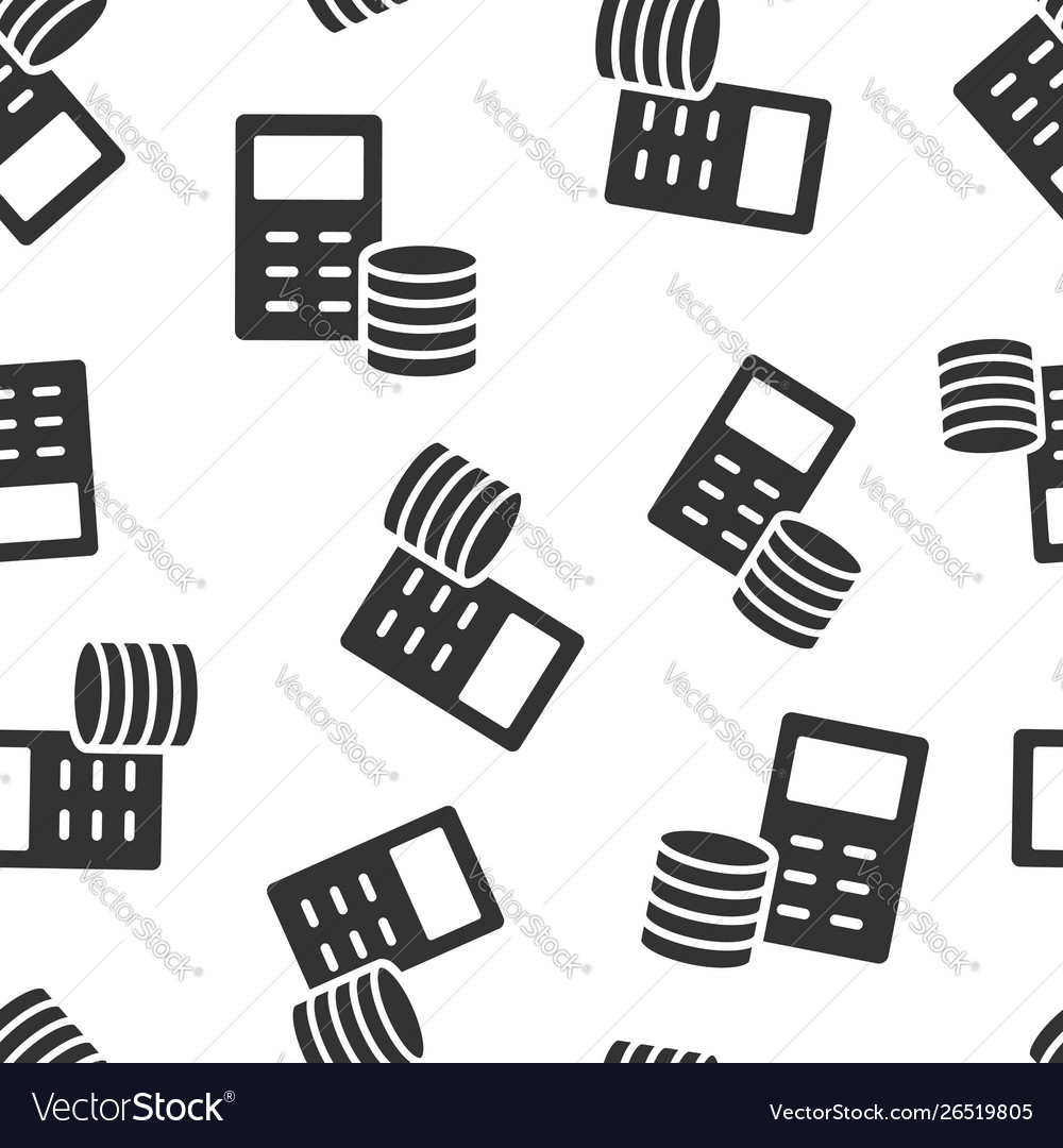 Money calculation icon seamless pattern