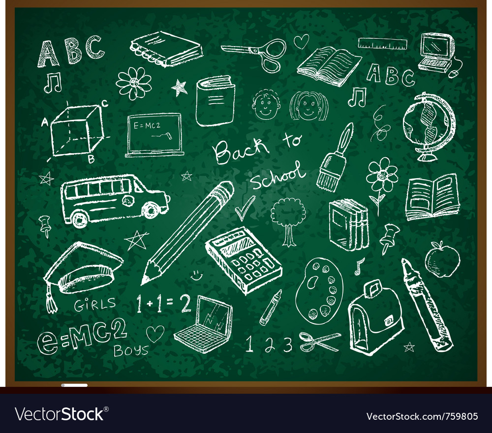 Set of school doodle s Royalty Free Vector Image