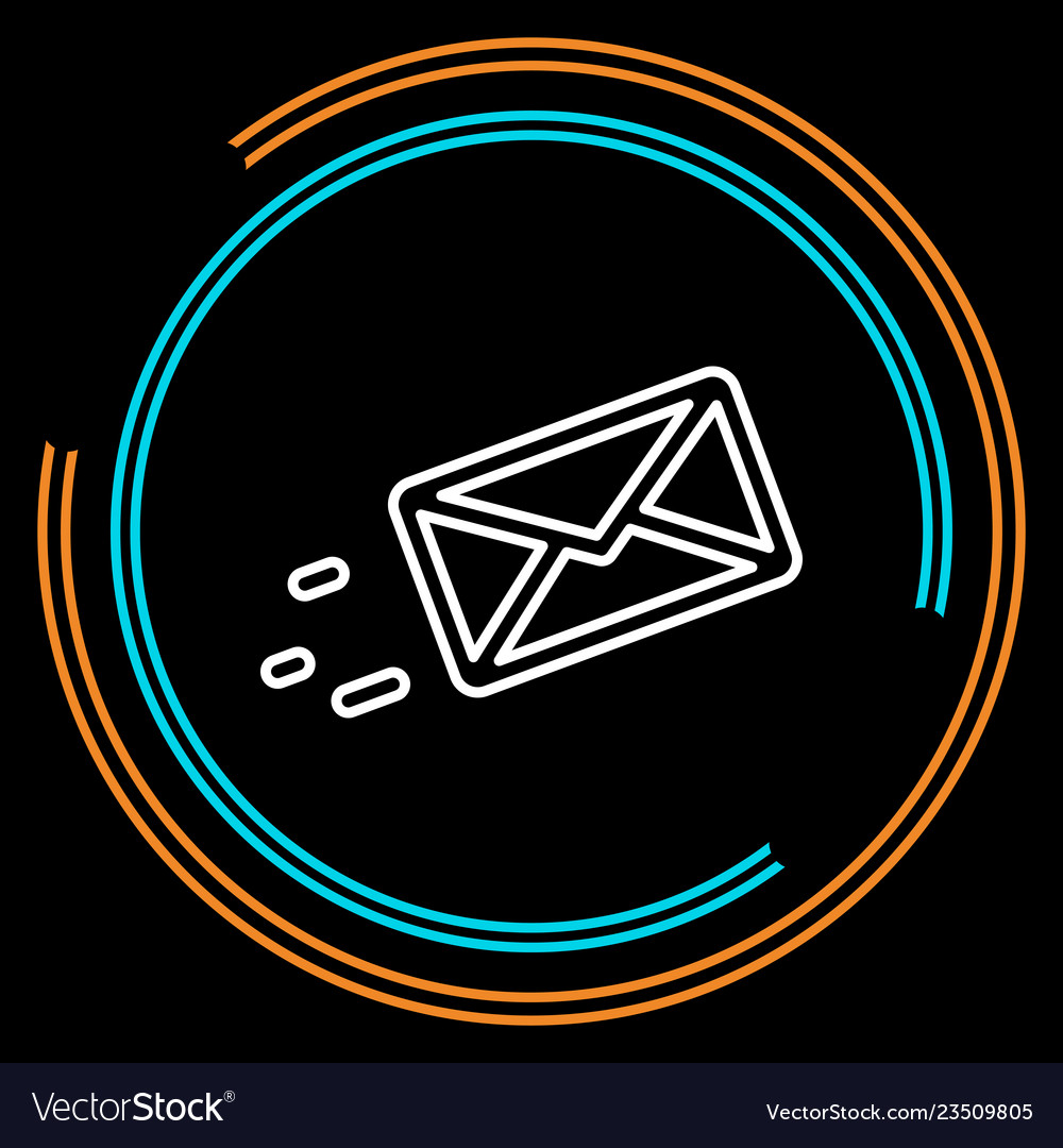 Simple sending message thin line icon vector image Simple sending message thin line icon
