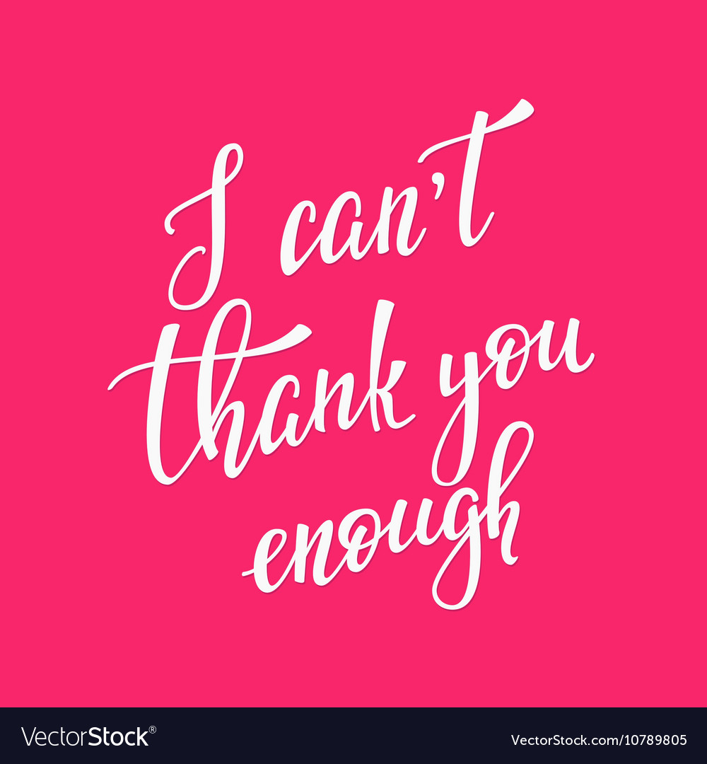 Thank you family positive quote lettering Vector Image