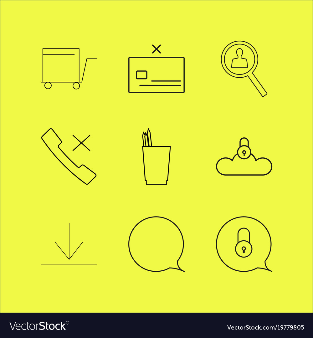Web linear icon set simple outline icons