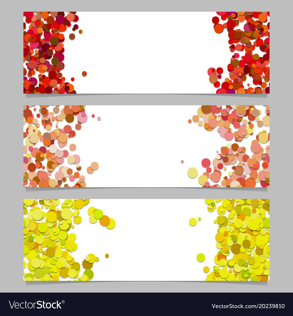 Abstract banner template set with colored dots
