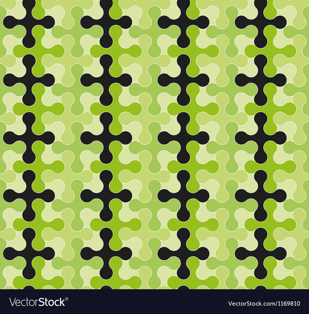 Abstract seamless pattern with rounded crosses Vector Image