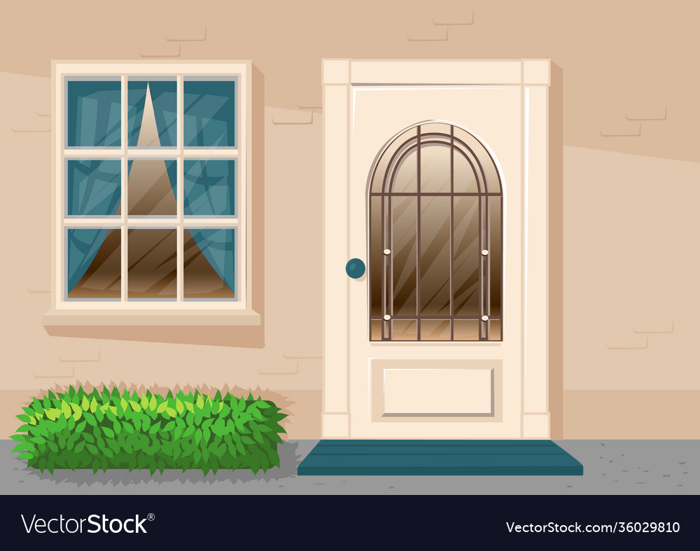 Background with door and window